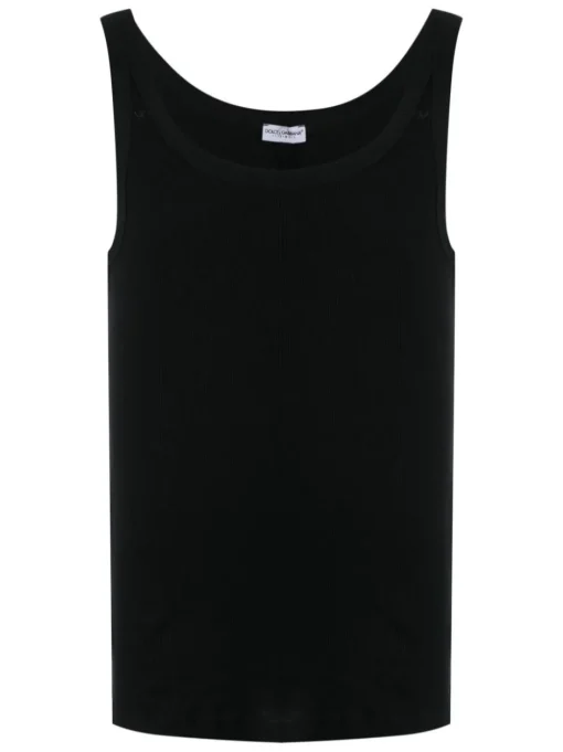 DOLCE & GABBANA Canotta cotone nero