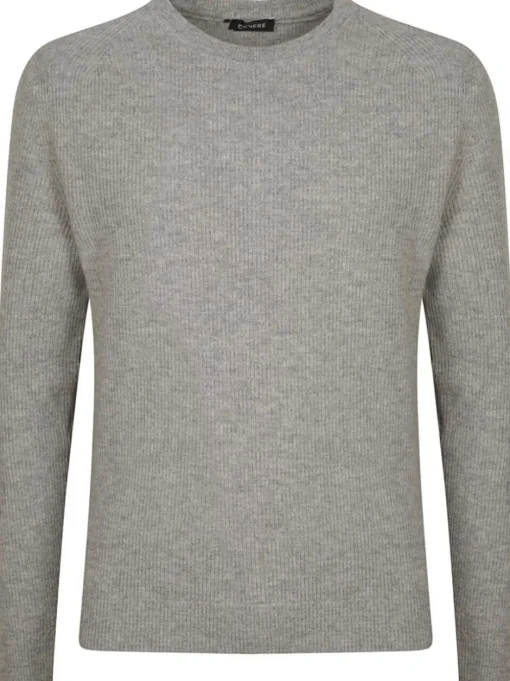 CENERE MAGLIERIA Cenere GB Maglia 100% Cashmere Pregiato Finezza 12 paricollo costa inglese