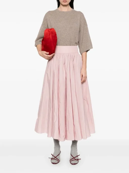 CENERE GB Taffeta midi skirt
