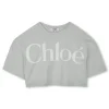 Kids CHLOE KIDS Cropped T-shirt with print