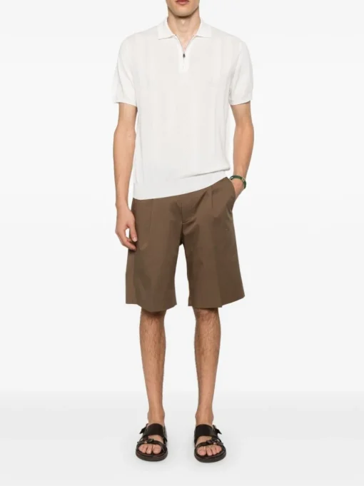 CORNELIANI Chino corti con pieghe