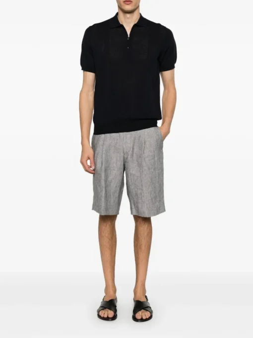 CORNELIANI Chino corti con pieghe