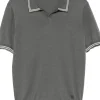 CORNELIANI Polo con dettaglio a righe