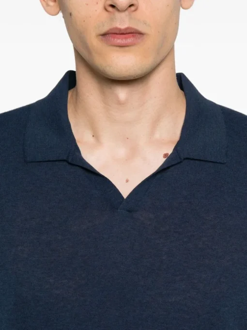 CORNELIANI Polo in cotone con ricamo logo