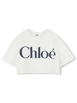 Kids CHLOE KIDS Cropped T-shirt with print