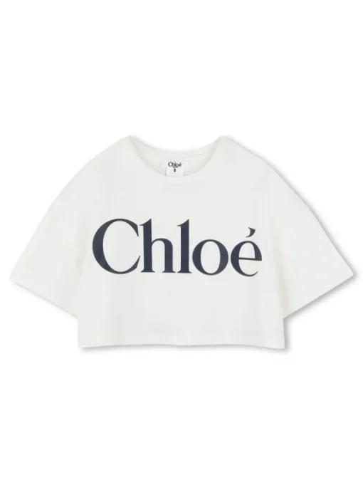 Kids CHLOE KIDS Cropped T-shirt with print