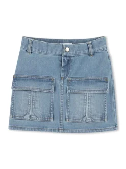 Kids CHLOE KIDS Denim skirt with appliqué