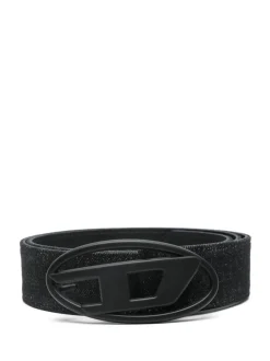 DIESEL Oval D leather belt