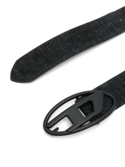 DIESEL Oval D leather belt