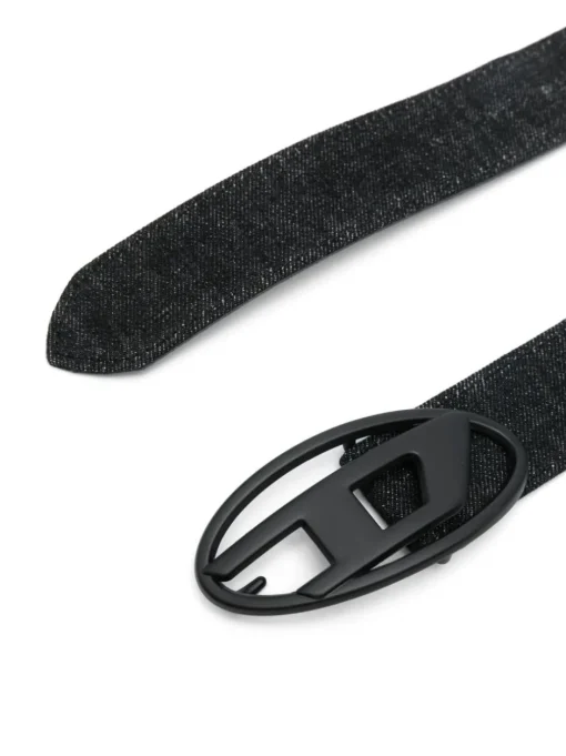 DIESEL Oval D leather belt