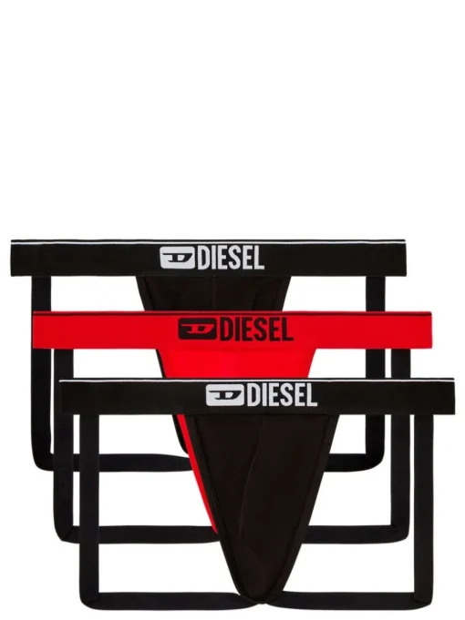 DIESEL Set of 3 jockstraps with logo on the waist
