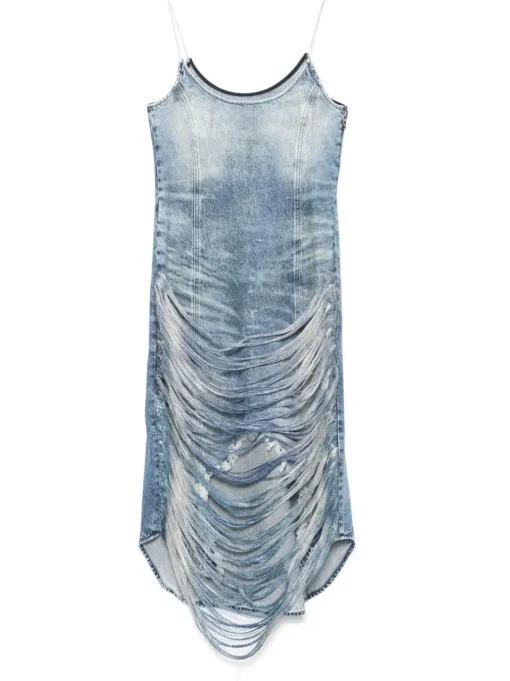 DIESEL Short dress with fringes