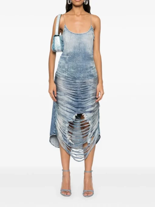 DIESEL Short dress with fringes
