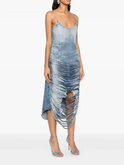DIESEL Short dress with fringes