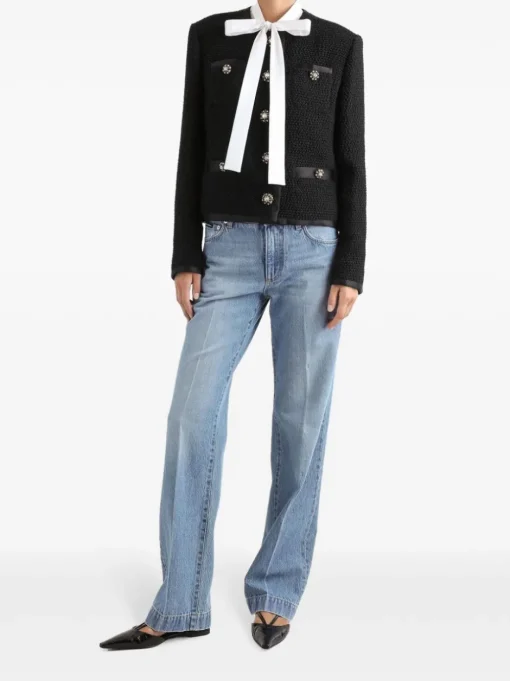 DOLCE & GABBANA Loose denim jeans with ironed crease