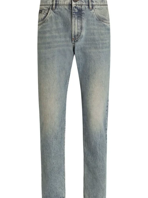 DOLCE & GABBANA Straight jeans with a faded effect