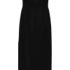 ELISABETTA FRANCHI Crepe midi dress with bow