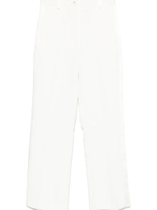 ELISABETTA FRANCHI crepe trousers with satin bands