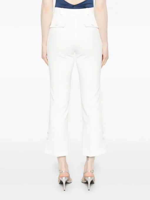 ELISABETTA FRANCHI crepe trousers with satin bands