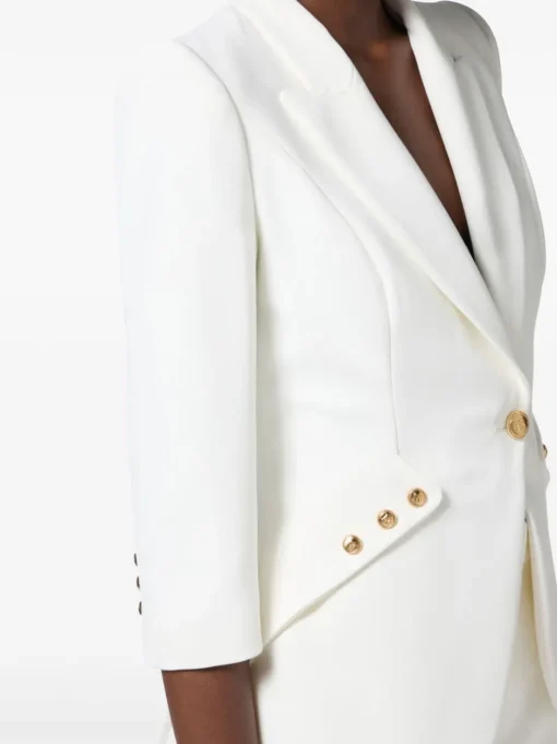 ELISABETTA FRANCHI Crepe blazer with logo buttons