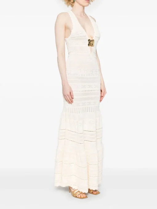 ELISABETTA FRANCHI Long dress with decoration