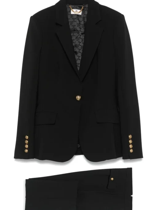 ELISABETTA FRANCHI Single-breasted crepe suit