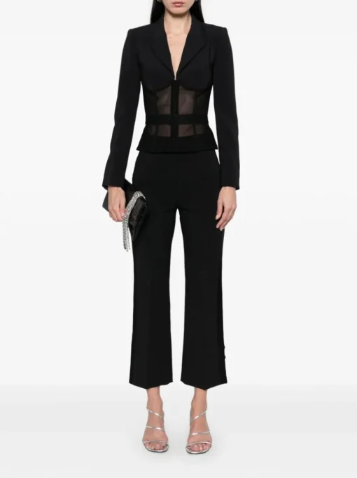 ELISABETTA FRANCHI Trousers with satin edge
