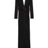 ELISABETTA FRANCHI Jersey evening dress with piercing detail