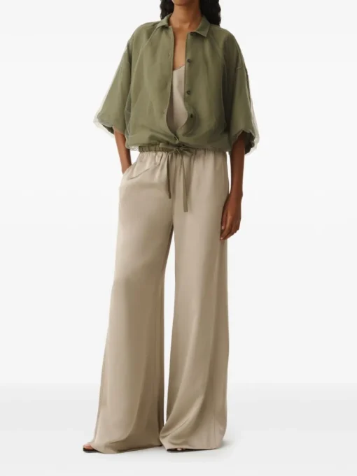 FABIANA FILIPPI Wide leg satin trousers
