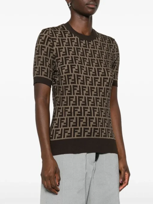 FENDI , FF cotton sweater