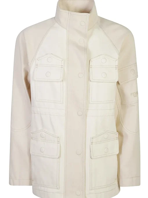 FENDI Blouson denim jacket with oversized fit