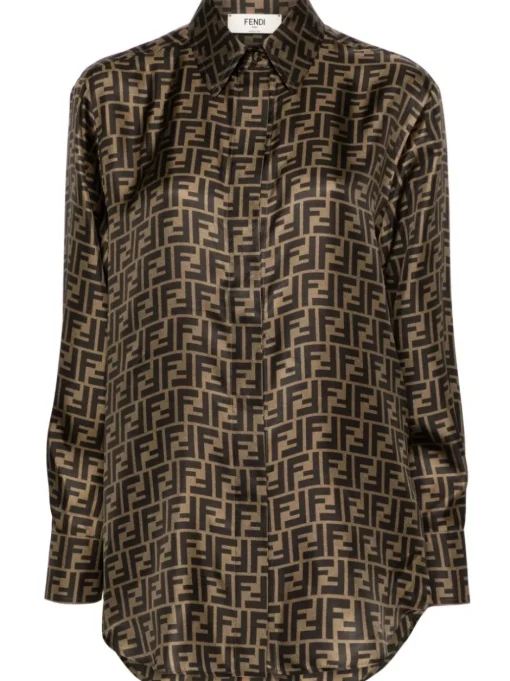 FENDI , FF silk shirt