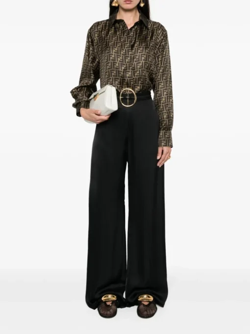 FENDI , FF silk shirt