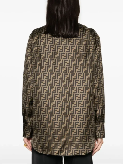 FENDI , FF silk shirt