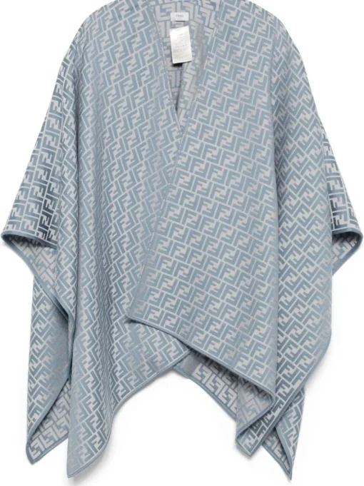 FENDI FF jacquard cape
