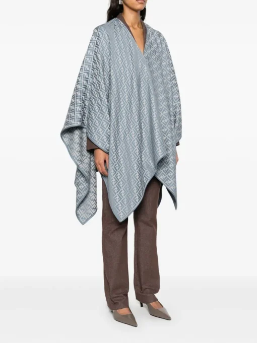 FENDI FF jacquard cape