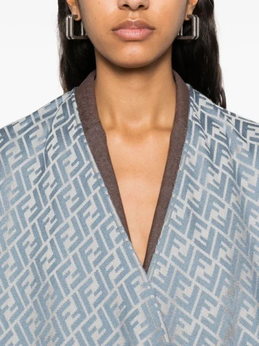 FENDI FF jacquard cape