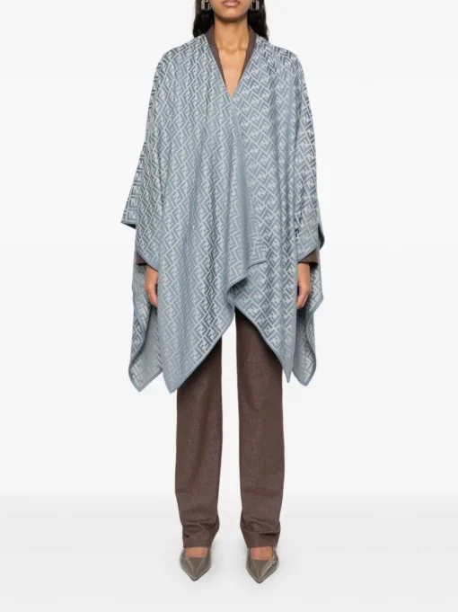 FENDI FF jacquard cape