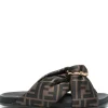 FENDI Flat slippers with satin FF