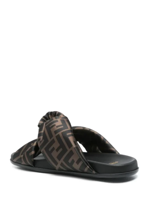 FENDI Flat slippers with satin FF