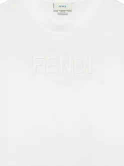 Kids FENDI KIDS Fendi Junior T-shirt in half-sleeved crew-neck jersey