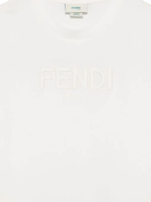 Kids FENDI KIDS Fendi Junior T-shirt in half-sleeved crew-neck jersey