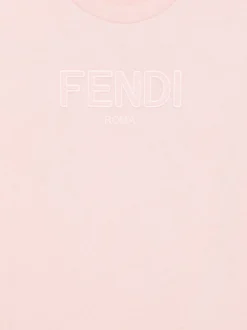 Kids FENDI KIDS Fendi Junior T-shirt in half-sleeved crew-neck jersey