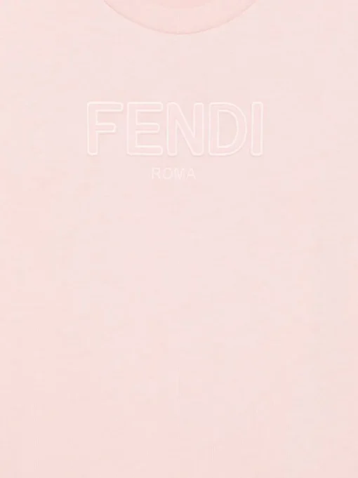 Kids FENDI KIDS Fendi Junior T-shirt in half-sleeved crew-neck jersey