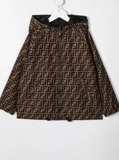 Kids/BOY FENDI KIDS FF Motif Reversible Hooded Jacket