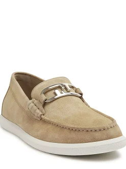 FENDI OLock Light loafer Beige suede moccasin