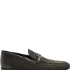 FENDI OLock loafer Brown FF Jacquard moccasin