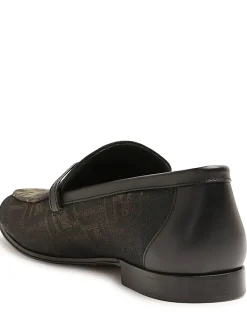 FENDI OLock loafer Brown FF Jacquard moccasin