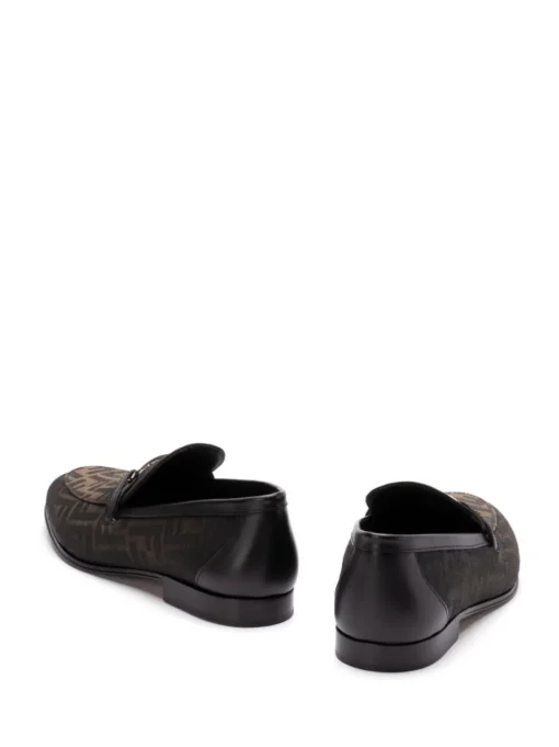 FENDI OLock loafer Brown FF Jacquard moccasin