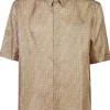 FENDI Shirt Beige FF silk shirt